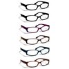 Boost Eyewear Reading Glasses, Modern Fashion Frames, Spring Loaded Hinges, Assorted, 6PK 30100